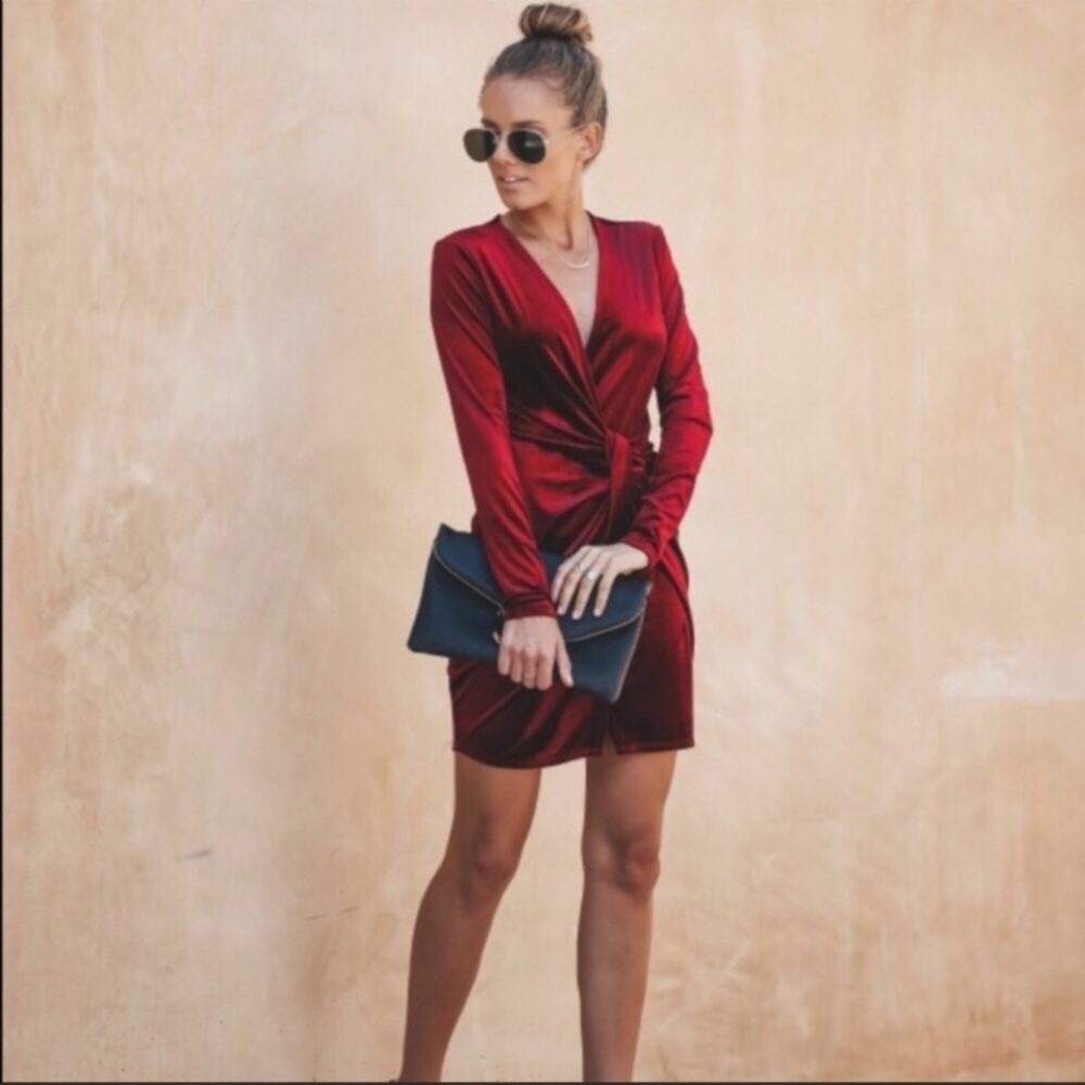 Mercury Velvet Twist Dress